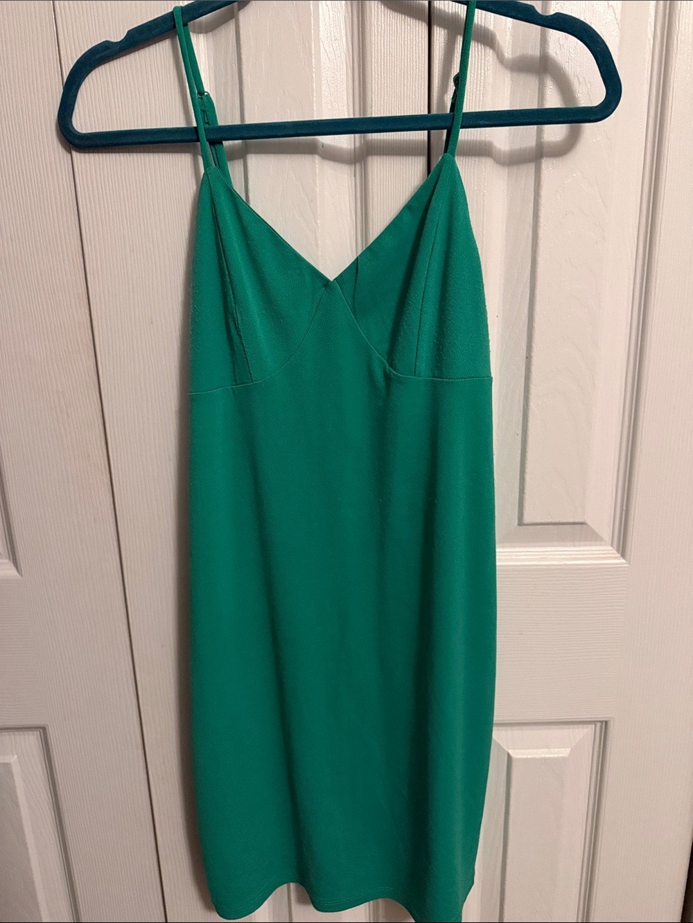 Ambiance Emerald Green Slip Dress with Spaghetti Straps